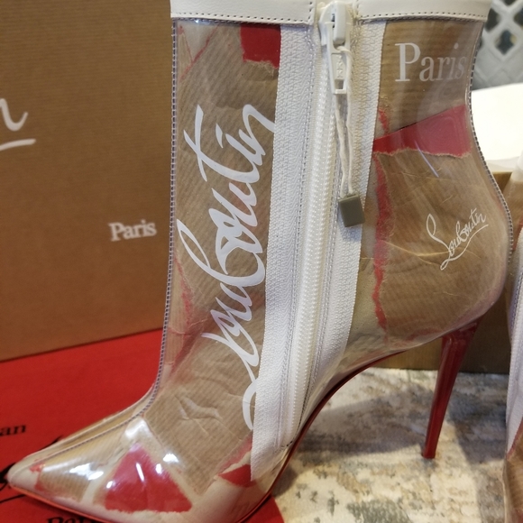 NEW Christian Louboutin So Kate Logo PVC Bootie - Picture 7 of 8